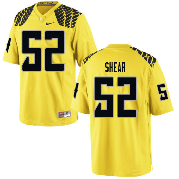Men #52 Cody Shear Oregn Ducks College Football Jerseys Sale-Yellow